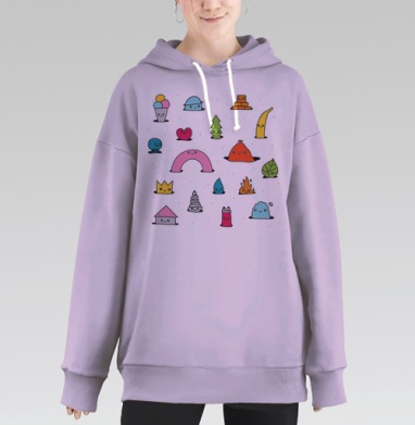 НАЙС ГАЙЗ, Hoodie Long Oversize Fiolet