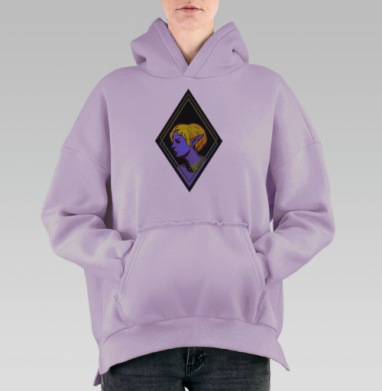 Неон, Hoodie Oversize Fiolet, утепленная