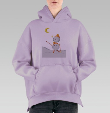 Нет ничего невозможного, Hoodie Oversize Fiolet, утепленная