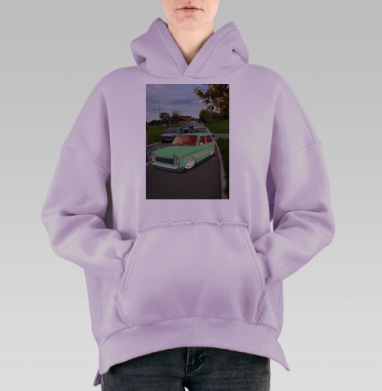 Нива, Hoodie Oversize Fiolet, утепленная