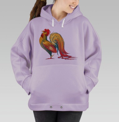 Новогодний петух, Hoodie Oversize Fiolet