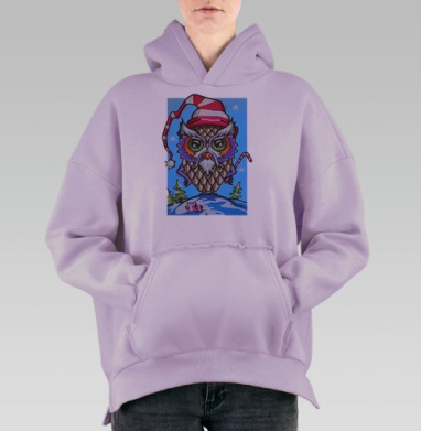 НОВОГОДНИЙ ШКЕТ, Hoodie Oversize Fiolet, утепленная