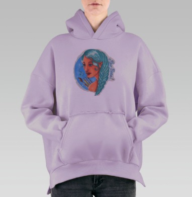 Новый год художника, Hoodie Oversize Fiolet, утепленная
