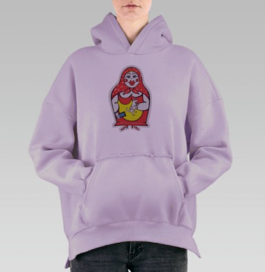 О, матрешка, Hoodie Oversize Fiolet, утепленная