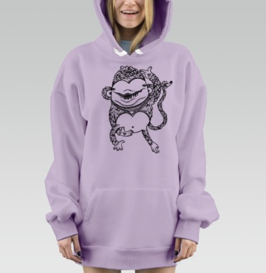 Обельфин, Hoodie Mjhigh Dig Mel, Fiolet, утепленная