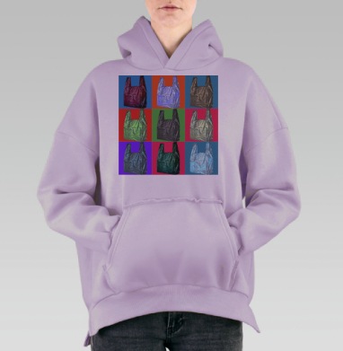 Ода полиэтиленовому пакету, Hoodie Oversize Fiolet, утепленная