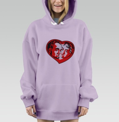 Одно на двоих, Hoodie Mjhigh Dig Mel, Fiolet, утепленная