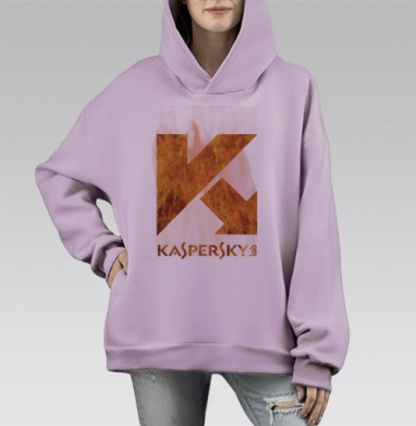 Огонь, Hoodie Mono Fiolet, оверсайз, утепленная