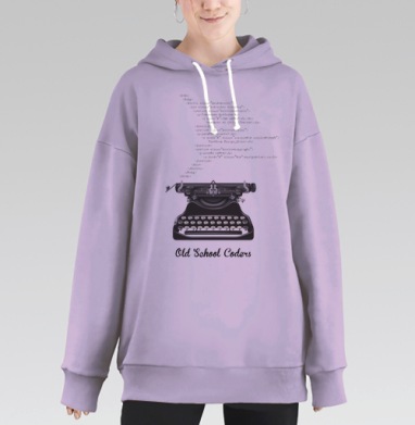 Олд скул кодерс, Hoodie Long Oversize Fiolet