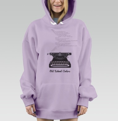 Олд скул кодерс, Hoodie Mjhigh Dig Mel, Fiolet, утепленная