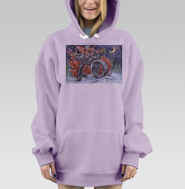 Олень северный, Hoodie Mjhigh Dig Mel, Fiolet, утепленная