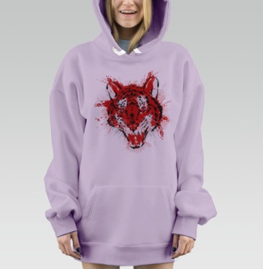 Оскал тигра, Hoodie Mjhigh Dig Mel, Fiolet, утепленная