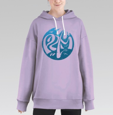 Пальма, Hoodie Long Oversize Fiolet