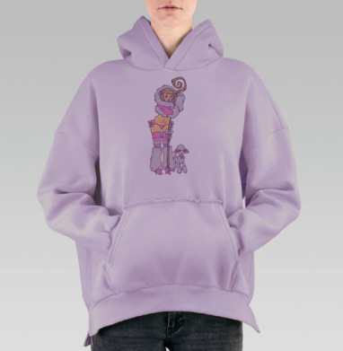 Пастушка, Hoodie Oversize Fiolet, утепленная