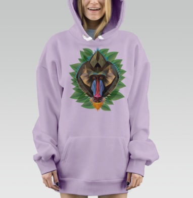 Павиан, Hoodie Mjhigh Dig Mel, Fiolet, утепленная