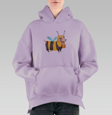 Пчелопёс, Hoodie Oversize Fiolet, утепленная