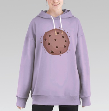 Печенье, Hoodie Long Oversize Fiolet