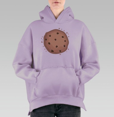 Печенье, Hoodie Oversize Fiolet, утепленная