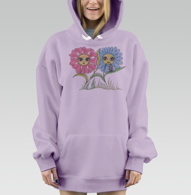 Плотоядные цветы, Hoodie Mjhigh Dig Mel, Fiolet, утепленная