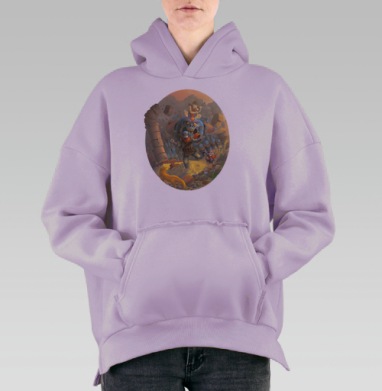 Погоня, Hoodie Oversize Fiolet, утепленная