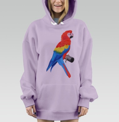 Попугай, Hoodie Mjhigh Dig Mel, Fiolet, утепленная