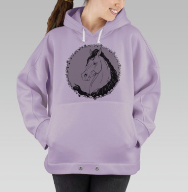 Портрет лошади, Hoodie Oversize Fiolet