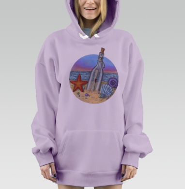 Послание в бутылке, Hoodie Mjhigh Dig Mel, Fiolet, утепленная