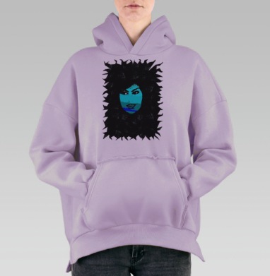 Прекрасна и опасна, Hoodie Oversize Fiolet, утепленная