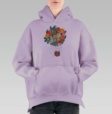 Прилетай еще, Hoodie Oversize Fiolet, утепленная
