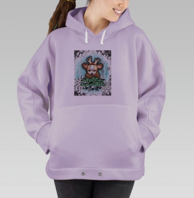 Привет,зима., Hoodie Oversize Fiolet