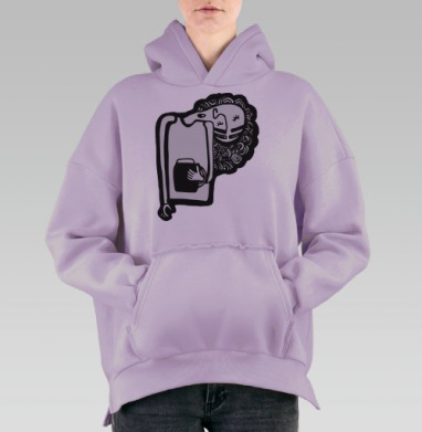 Пробуждение, Hoodie Oversize Fiolet, утепленная