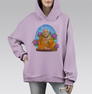 Просветление, Hoodie Mono Fiolet, оверсайз, утепленная