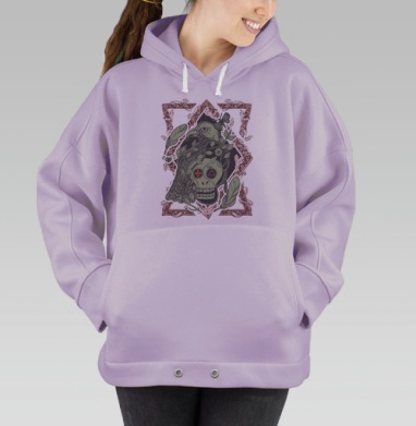 Птица бессмертия ф, Hoodie Oversize Fiolet