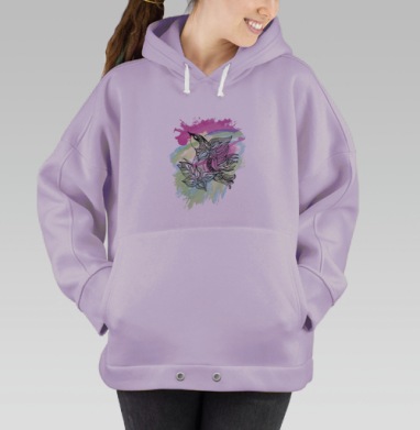 Птица невелица, Hoodie Oversize Fiolet