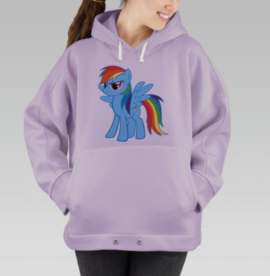Радугу Дэш, Hoodie Oversize Fiolet