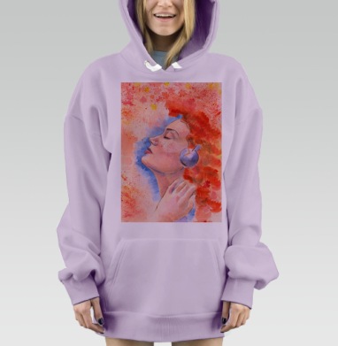 Растворяясь в музыке, Hoodie Mjhigh Dig Mel, Fiolet, утепленная