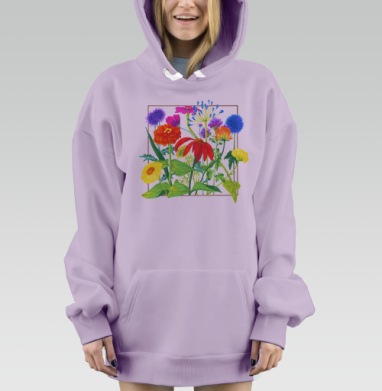 Разноцветье, Hoodie Mjhigh Dig Mel, Fiolet, утепленная