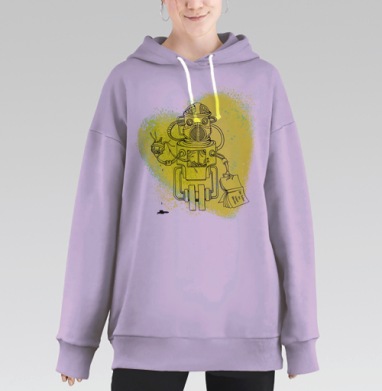 робот Вертер, Hoodie Long Oversize Fiolet
