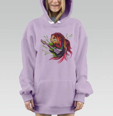 Рок рыба, Hoodie Mjhigh Dig Mel, Fiolet, утепленная