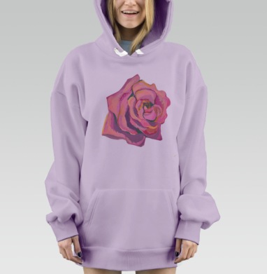 Роза, Hoodie Mjhigh Dig Mel, Fiolet, утепленная