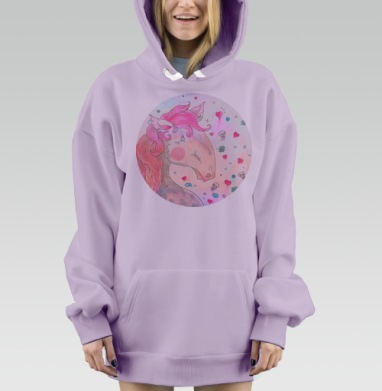 Розовый пони, Hoodie Mjhigh Dig Mel, Fiolet, утепленная