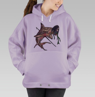 Рыба-мутант, Hoodie Oversize Fiolet