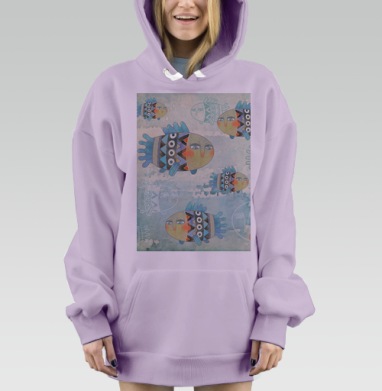 Рыбёшки, Hoodie Mjhigh Dig Mel, Fiolet, утепленная