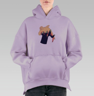 Рыбка, Hoodie Oversize Fiolet, утепленная