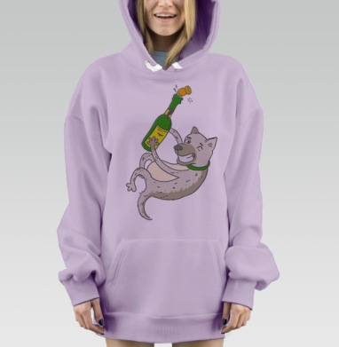 С праздником, Hoodie Mjhigh Dig Mel, Fiolet, утепленная