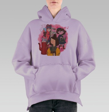 Сборная Солянка, Hoodie Oversize Fiolet, утепленная
