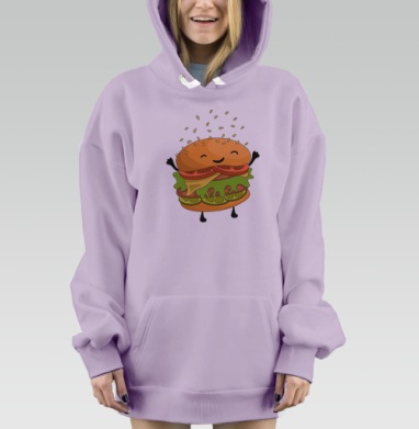 Счастливый бургер, Hoodie Mjhigh Dig Mel, Fiolet, утепленная