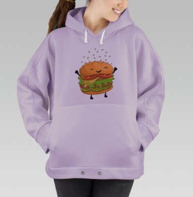 Счастливый бургер, Hoodie Oversize Fiolet