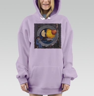 Серебряное блюдечко и наливное яблочко, Hoodie Mjhigh Dig Mel, Fiolet, утепленная