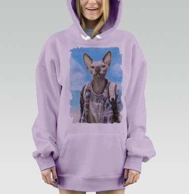 Сфинкс турист, Hoodie Mjhigh Dig Mel, Fiolet, утепленная